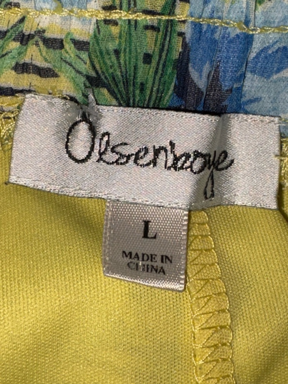 Olsenboye Yellow Floral Elastic Waist Shorts - Picture 5 of 6